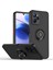 Oppo Realme C35 Için Yüzük Stand Mat Sert Silikon Telefon Kılıfı - Siyah/kırmızı (Yurt Dışından) 1