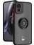 Motorola Edge 30 Neo Için Yüzük Stand Mat Sert Silikon Telefon Kılıfı - Siyah/kırmızı (Yurt Dışından) 1