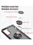 Samsung Galaxy S22 5g Için Yüzük Stand Mat Sert Silikon Telefon Kılıfı - Siyah/kırmızı (Yurt Dışından) 3