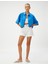 Keten Karışımlı Crop Oversize Gömlek 2