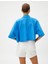 Keten Karışımlı Crop Oversize Gömlek 4
