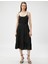 Katlı Midi Boy Elbise Askılı Kuşaklı 3