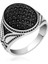 Gümüş Siyah Zirkon Taşlı Erkek Yüzük 1