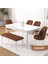 Pir Serisi, 80X130 Sabit Beyaz Mutfak Masası Takımı ve 4 Sandalye 1 Bench 1