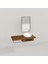 Genüs Ahşap Banyo Rafı 40*120*76 Ceviz Pürüzsüz 1