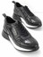 Siyah Siyah Kroko Leather Erkek Sneaker E01310101203 1