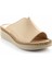 Bej Leather Kadın Terlik K04281204003 3