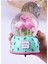 Flamingo Renk Degiştiren Işıklı Müzikli Orta Boy Kar Küresi 14 cm 1