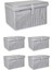 Tofipashop 5 Adet Kapaklı Çok Amaçlı Çamaşır Saklama Düzenleme Hurç, Kutu Mini 40 x 30 x 26 Gri 1