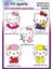 F17 Ajans Ütü ile Yapışan Tekstil Baskı Görseli Hello Kitty 5'li Set 1