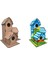 Redka/kumtoys Kumtoys 3'lü Ahşap Maket Boyama Seti-Kalemlik ve Kumbara&kuş Evi&saat Boyama 3