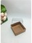 Modern Box 500 Adet 8X8X3 cm Asetat Kapaklı Kraft Kutu Düğün Nişan Kına Hediyelik Kutu 2