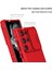 Samsung Galaxy S23 Ultra Pc + Yumuşak Tpu Kamera Sürgülü Telefon Koruyucu Kılıf - Kırmızı (Yurt Dışından) 2