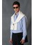 Salen Erkek Smart Gömlek Slim Fit Mavi 4
