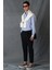 Salen Erkek Smart Gömlek Slim Fit Mavi 5