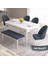 Concept Roz Serisi 80X132 Mdf Açılabilir Beyaz Mermer Desen Mutfak Masası Takımı 4 Sandalye 1 Becnh 1