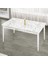 Concept Pir Serisi 80X130 Sabit Beyaz Mermer Desen Mutfak Masa Takımı ve 4 Sandalye 1 Bench 2