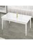 Pir Serisi, 80X130 Sabit Beyaz Mutfak Masası Takımı ve 4 Sandalye 1 Bench 2