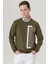 ALTINYILDIZ CLASSICS Erkek Haki Standart Fit Normal Kesim Bisiklet Yaka Sweatshirt 4
