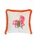 Pembe Zebra Desenli Bej Kadife Kırlent Kılıfı ( 45 cm x 45 cm ) 1