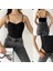 Askılı Fitilli Bodysuit - Siyah 3