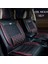 Volvo 740 Lüx Deri Oto Koltuk Kılıfı Ön Arka Takım (Mars) Siyah Kırmızı 2