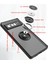Google Pixel 6 Pro Için Yüzük Stand Mat Sert Silikon Telefon Kılıfı - Siyah/kırmızı (Yurt Dışından) 3