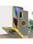 Xiaomi Redmi K40 / K40 Pro Için Yüzük Stand Mat Sert Silikon Telefon Kılıfı - Sarı (Yurt Dışından) 1