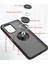 Xiaomi Redmi K40 / K40 Pro Için Yüzük Stand Mat Sert Silikon Telefon Kılıfı - Sarı (Yurt Dışından) 3
