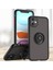iPhone 12 Mini Için Yüzük Stand Mat Sert Silikon Telefon Kılıfı - Siyah/kırmızı (Yurt Dışından) 1
