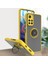 Xiaomi Poco M4 Pro 5g Için Yüzük Stand Mat Sert Silikon Telefon Kılıfı - Sarı (Yurt Dışından) 1