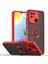 Xiaomi Redmi 10C Için Yüzük Stand Mat Sert Silikon Telefon Kılıfı - Kırmızı (Yurt Dışından) 1