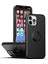 iPhone 13 Pro Max Için Ince Silikon Yüzük Stand Telefon Kılıfı - Siyah (Yurt Dışından) 1