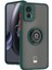 Motorola Edge 30 Neo Için Yüzük Stand Mat Sert Silikon Telefon Kılıfı - Koyu Yeşil (Yurt Dışından) 1