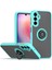 Samsung Galaxy A24 4g Için Yüzük Stand Mat Sert Silikon Telefon Kılıfı - Açık Mavi (Yurt Dışından) 1
