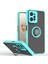 Realme C31 Için Yüzük Stand Mat Sert Silikon Telefon Kılıfı - Açık Mavi (Yurt Dışından) 1