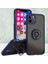 iPhone 11 Pro Max Için Yüzük Stand Mat Sert Silikon Telefon Kılıfı - Mavi (Yurt Dışından) 2