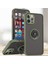 iPhone 12 Pro Için Yüzük Stand Mat Sert Silikon Telefon Kılıfı - Yeşil (Yurt Dışından) 1