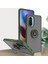 Xiaomi Poco F3 Için Yüzük Stand Mat Sert Silikon Telefon Kılıfı - Yeşil (Yurt Dışından) 1