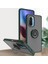 Xiaomi Poco F3 Için Yüzük Stand Mat Sert Silikon Telefon Kılıfı - Koyu Yeşil (Yurt Dışından) 1