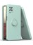 Samsung Galaxy A12 Için Ince Silikon Yüzük Stand Telefon Kılıfı - Açık Yeşil (Yurt Dışından) 1