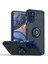 Motorola Moto G22 Için Yüzük Stand Mat Sert Silikon Telefon Kılıfı - Mavi (Yurt Dışından) 1