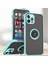 iPhone 12 Pro Için Yüzük Stand Mat Sert Silikon Telefon Kılıfı - Açık Mavi (Yurt Dışından) 1