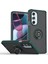Motorola Edge X30 / X30 Pro Için Yüzük Stand Mat Sert Silikon Telefon Kılıfı - Koyu Yeşil (Yurt Dışından) 1