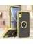 iPhone Xr Için Yüzük Stand Mat Sert Silikon Telefon Kılıfı - Sarı (Yurt Dışından) 1