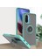 Xiaomi Redmi K40 / K40 Pro Için Yüzük Stand Mat Sert Silikon Telefon Kılıfı - Açık Mavi (Yurt Dışından) 1