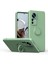 Xiaomi 12T / Xiaomi 12T Pro Için Ince Silikon Yüzük Stand Telefon Kılıfı - Yeşil (Yurt Dışından) 1