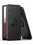 Samsung Galaxy A12 Için Ince Silikon Yüzük Stand Telefon Kılıfı - Siyah (Yurt Dışından) 1