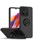 Xiaomi Redmi 12C Için Yüzük Stand Mat Sert Silikon Telefon Kılıfı - Siyah/kırmızı (Yurt Dışından) 1