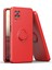 Samsung Galaxy A12 Için Ince Silikon Yüzük Stand Telefon Kılıfı - Kırmızı (Yurt Dışından) 1